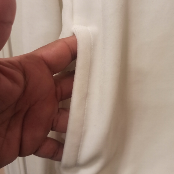 Nike Full Zip Womens Track Jacket medium White Velour Velvet Y2K - Picture 7 of 16